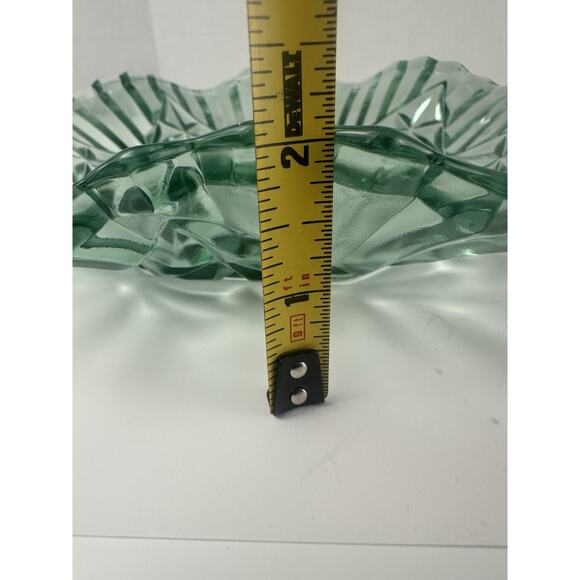 VTG Federal Glass Co. Carnival Green Depression Glass Fruit Bowl 11” - Picture 7 of 7